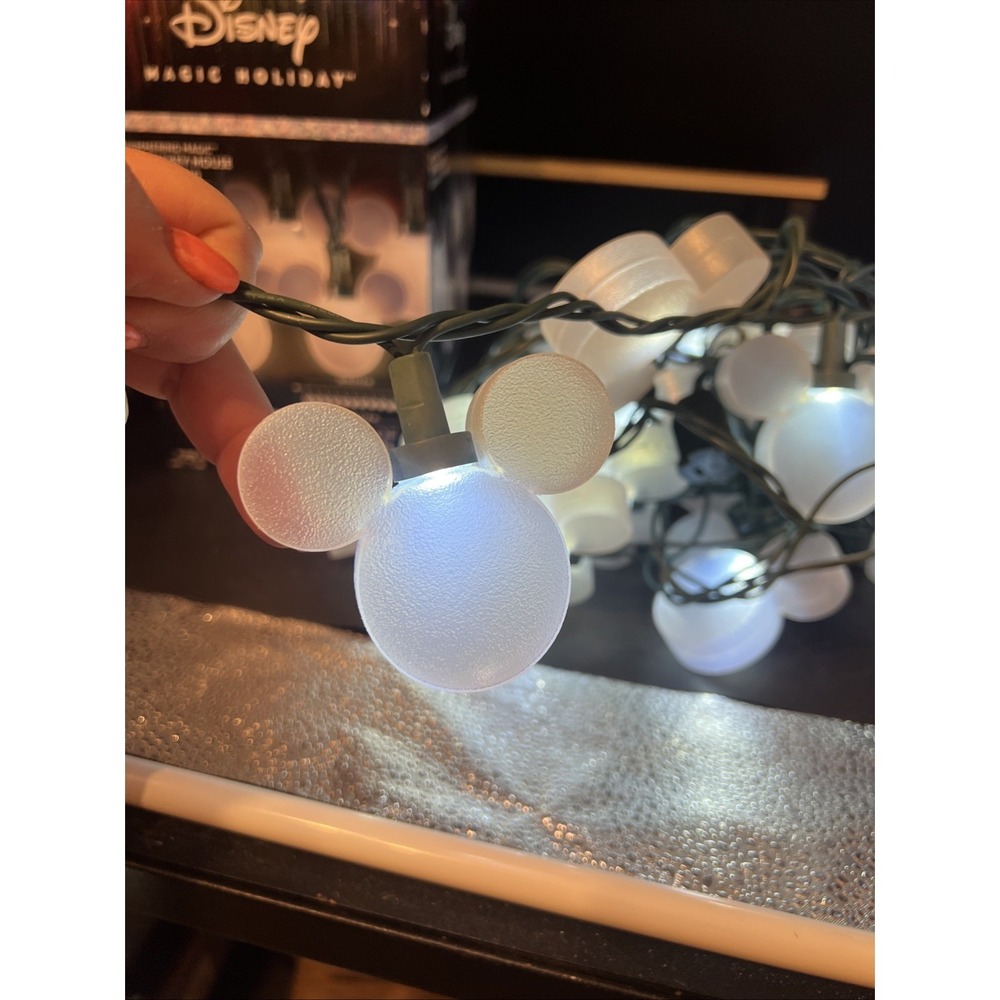 Disney Shimmering Magic Light String, Pure White, 25 ct & 24 ft Lighted Led - Picture 2 of 5